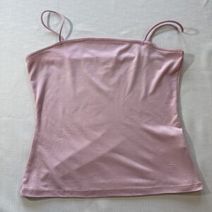 Women’s Vine And Valley Baby Pink Skinny Strap Tank Size Medium Y2K Style